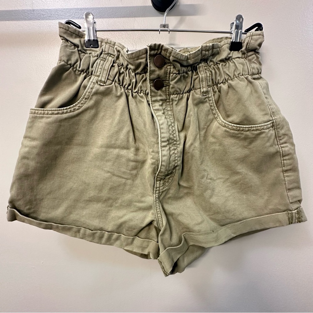 Abercrombie & Fitch High-Waisted Olive Shorts